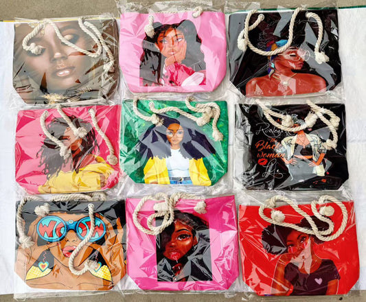 Graphics tote bags